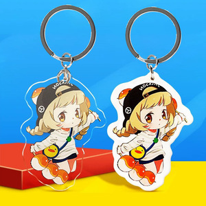 Pendentif clé en forme d'étoile de dessin animé personnalisé Ornement créatif en alliage transparent avec impression UV Style mignon - Product Image 5