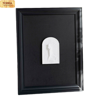 Cadre mural vintage noir en bois massif pour œuvres d'art et peintures à l'huile, style minimaliste