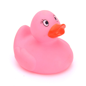 Venta al por mayor grande personalizado 3D de baño flotante del juguete de goma rosa/amarillo a granel de pato PARA LA PROMOCIÓN - Product Image 3