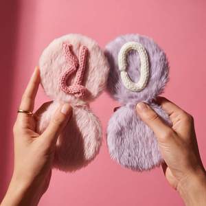 Miroir de poche rond personnalisé en peluche douce, cadeaux mignons pour demoiselles d'honneur, mini miroir de maquillage - Product Image 5