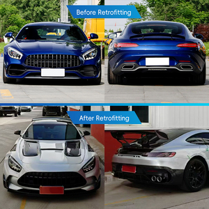 ชุดแต่งรถยนต์ Mercedes-Benz AMG GT ปี 2015-2023 อัพเกรดด้วยไฟเบอร์กลาสและคาร์บอนไฟเบอร์ครึ่งคัน ชุดแต่งตัวถังพร้อมไฟตัดหมอก สเกิร์ตหน้า/หลัง และสเกิร์ตข้าง - Product Image 2