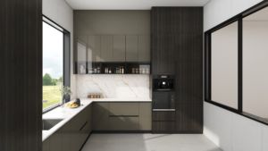 Armoire de luxe en bois de haute qualité en provenance de Chine, armoire de chambre à coucher, armoire de chambre à coucher moderne, style simple gris foncé, meubles d'armoire - Product Image 4