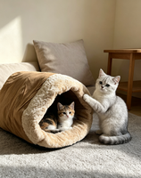 Lit pour animaux de compagnie de luxe pliable et détachable, motif animalier, extra petit à moyen, canapé-lit pour chat, confortable et luxueux