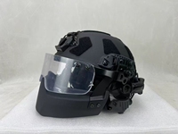 Casque tactique balistique de niveau IIIa, style Fast Mich Wendy, en PE et aramide, avec visière et mandibule, pour activités tactiques