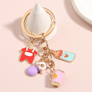 Llavero esmaltado con forma <span class=keywords><strong>de</strong></span> botella <span class=keywords><strong>de</strong></span> leche para hombre y <span class=keywords><strong>mujer</strong></span>, llavero con forma <span class=keywords><strong>de</strong></span> tetina, taza <span class=keywords><strong>de</strong></span> corazón, <span class=keywords><strong>ropa</strong></span> <span class=keywords><strong>de</strong></span> bebé, regalo para niño, joyería hecha a mano - Product Image 2