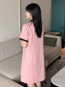 Grande taille femmes petit Style parfumé à lacets robe douce 2025 été nouvelle viande couverte jupe trapèze - Product Image 3