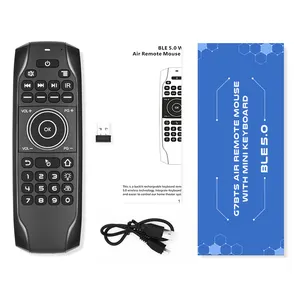 Best Selling Air Fly Mouse TV Controle Remoto Interruptores G7BTS com BT Giroscópio Backlit para Set Top Box Smart TV