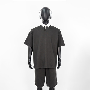 <span class=keywords><strong>Completo</strong></span> Estivo da <span class=keywords><strong>Uomo</strong></span> 270G: Polo e Pantaloncini in Fibra di Bambù 100% - Stile Normcore/Minimalista, Alta Qualità, Vestibilità Ampia - Product Image 6