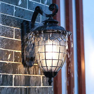 Super Bright Traditional Outdoor Wall Lamp Iron Body Tempered Glass <b>Diffuser</b> Waterproof <b>LED</b> <b>Light</b> Garden Use 20 Degrees Beam - Product Image 3