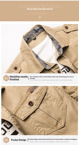 Nouvelles Chemises d'été à manches courtes pour hommes, multi-poches, en coton de haute qualité, décontractées, couleur unie, pour l'extérieur - Product Image 5
