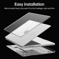 Étui pour ordinateur portable en plastique transparent cristal pour Macbook Air Pro 13 14 pouces M1 M2 M3 M4 puce modèle A2941 A2681