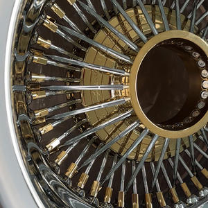 Jantes en <span class=keywords><strong>acier</strong></span> Offre Spéciale 13x7 72 dentelle droite inverse Triple or 13 14 <span class=keywords><strong>pouces</strong></span> 72 rayons roues à rayons chromés pour voitures anciennes - Product Image 6