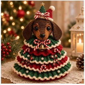 Set de Animales de Ganchillo Navideños para Decorar el Árbol de Navidad, Adornos Navideños Bonitos, Regalos para las Fiestas - Product Image 4