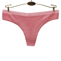 Culotte string en coton doux de couleur unie, respirante et confortable, lingerie féminine taille basse