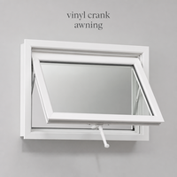 Fenêtre à manivelle moderne en vinyle blanc, double ou triple vitrage, dimensions personnalisées, conception d'usine