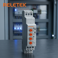 Module de relais temporisé double étage haute puissance RETELEK RS-TD23 DPDT 12-240V AC/DC, montage sur rail DIN, interrupteur miniature