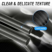 Tube en fibre de carbone personnalisé 3K avec service de découpe CNC de haute précision pour bras robotique