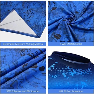 Chemise à manches longues personnalisée en polyester pour homme, protection solaire UPF 50, anti-UV, coupe-vent, pour la pêche - Product Image 6