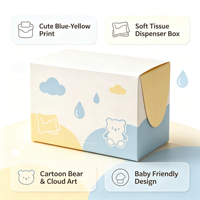 Boîte à mouchoirs pour bébé, emballage personnalisé en papier pour lingettes pour bébé