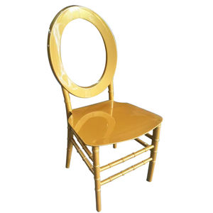 Bán buôn Vòng O trở lại chiavari ghế vàng PP nhựa đám cưới ăn khách sạn ghế - Product Image 2