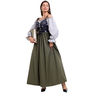 S-XL écossais <span class=keywords><strong>colonial</strong></span> européen médiéval cour Vintage robe Costume scène Halloween - Product Image 5