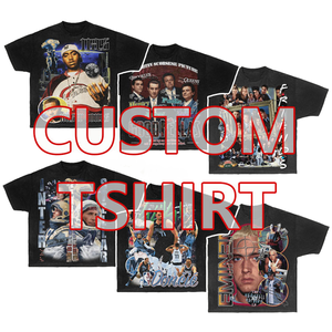เสื้อยืดผู้ชายผ้าเจอร์ซีย์ถักพิมพ์ลาย โลโก้ด้านหน้า แขนกุด หนัก 300 กรัม คอเสื้อ 100% ผ้าฝ้าย วินเทจ สโตนวอช - Product Image 1