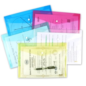 <span class=keywords><strong>Buste</strong></span> in <span class=keywords><strong>Plastica</strong></span> Trasparente Foska con Chiusura a Bottone a Pressione, 5 Colori, Formato A4 FC, Cartelle Portadocumenti per Scuola e Ufficio - Product Image 4