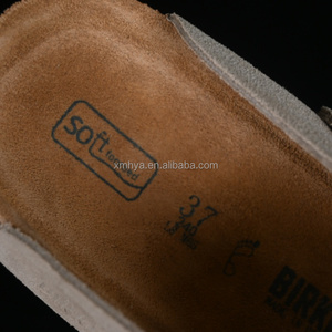 2026 Gran Venta Zuecos Planos de Exterior Estilo <span class=keywords><strong>Birkenstock</strong></span> Boston de Cuero Genuino y Ante para <span class=keywords><strong>Hombre</strong></span> y Mujer con Plantilla de Corcho Hana, Zueco Sólido - Product Image 4