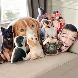 Dog Pillow Pet 3D Animal Custom Pillow Manufacturer Cute Animal Shape Print Cat Dog Pet Design Cushion Pillow