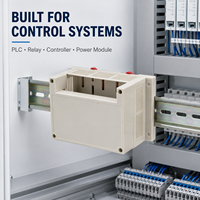 Boîtier électronique en plastique pour montage sur rail DIN, boîtier de jonction électrique pour module de commande PCB, équipement industriel