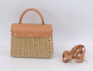 حقيبة من القش للسيدات بسعر الجملة-حقيبة صغيرة من القش بمقبض صناعي للفتيات - Product Image 3