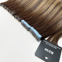 Extensiones de Cabello Adhesivas Sin Costuras, 100% Cabello Humano Remy, Puntas Completas, Super Doble Trama, 2.5g por Pieza