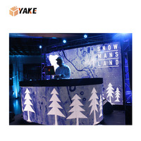 Cabina de DJ de vídeo 3D para interiores Pantalla LED para eventos Cabina de DJ LED digital Pantalla de fachada Mesa de cabina de DJ LED curvada