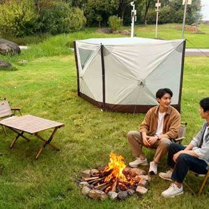 Carpa de Protección Solar para Exteriores, Color Beige, de Una Sola Capa, Apertura Automática Rápida, con Paredes Laterales de 2000-3000 mm, Impermeable, para las Cuatro Estaciones, para Acampar - Product Image 2