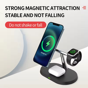 Base de Carga Inalámbrica 3 <span class=keywords><strong>en</strong></span> 1 para Teléfono, Carga Inalámbrica Rápida para <span class=keywords><strong>Apple</strong></span> Watch/iPhone 15/Air Pods, Estación de Carga - Product Image 5