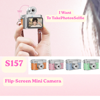 Kamera Retro Bergaya JXD S157 Layar Warna 1,47 inci 2.7K HD 2MP CMOS MicroSD Mini Gantungan Kunci Hadiah untuk Pelajar, Mampu Mengambil Foto & Video