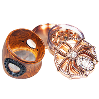 2026 POPULAR Molinillo de Hierbas Metálico de 40mm, 50mm, 55mm, 63mm, para Tabaco y Especias, Venta al por Mayor, Bajo MOQ, Logotipo Personalizado, Molinillos de 4 Capas para Fumar