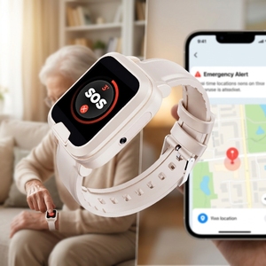 Reloj Inteligente para Trabajadores Solitarios con Alarma de Emergencia SOS, Detección de Caídas, Llamadas <span class=keywords><strong>4G</strong></span>, Recordatorio de Medicamentos y Botón de Emergencia para Personas Mayores - Product Image 1