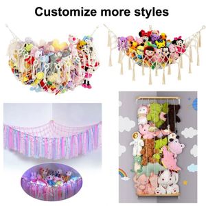 Decor <b>for</b> Nursery Playroom Bedroom Kids Room <b>Storage</b> Macrame Toy Hammock Hanging Stuffed Animal <b>Storage</b> - Product Image 2