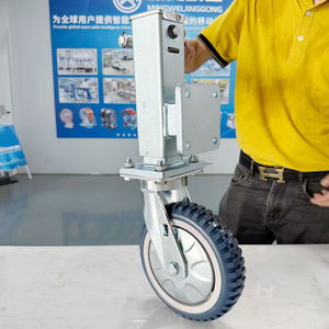 5 Zoll Hochleistungs-Einzieh rollen PU Caster Lifting Wheel Langlebige Polyurethan-Industrie rollen - Product Image 6