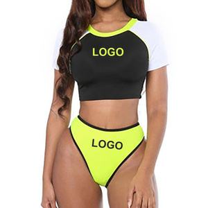 Traje de Baño de Mujer Personalizado en 3D con Muestra Gratuita, Bikini de Cintura Alta, Traje de Baño de Neón, Tanga Triangular, Ropa de Playa - Product Image 3