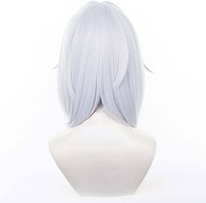 Game Honkai Star Rail Topaz <span class=keywords><strong>Cosplay</strong></span> Short Grey Highlights Red Hair Perruque GAHC-008 - Product Image 6
