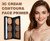 Palette de contour minérale 3-en-1 : Poudre pressée mate, contrôle du sébum, sculpteur de visage, bronzer, estompeur, végétalien, longue tenue, waterproof