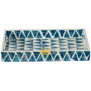 Bandejas Decorativas para Servir Alimentos con Incrustaciones de Madreperla, Estilo Moderno y Lujoso, Hechas a Mano, Ecológicas y Seguras para Hoteles, Restaurantes y Servicios de Catering - Product Image 4