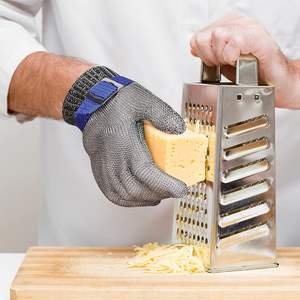 Gants anti-coupure niveau 9, gants en <span class=keywords><strong>maille</strong></span>, gants <span class=keywords><strong>de</strong></span> cuisine pour la découpe <span class=keywords><strong>de</strong></span> poisson et <span class=keywords><strong>de</strong></span> viande, la sculpture sur bois, le dégrossissage, le décorticage d'huîtres - Product Image 3
