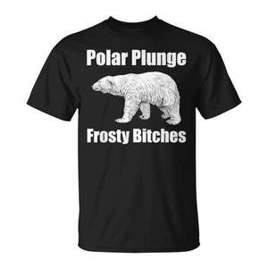 Camiseta Polar Plunge Bear Frosty Bitches, Ropa para Equipos de Eventos Invernales - Product Image 1