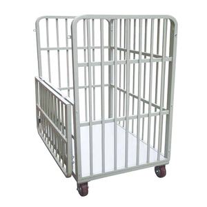 निर्माता की दो मंजिला औद्योगिक धातु गाड़ी हैंडकार्ट ट्रककैरियर लोहे के पिंजरे भंडारण कारोबार कार्ट नई डिजाइन ट्रॉली - Product Image 2