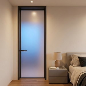 Puertas Interiores de Vidrio y Aleación de Aluminio de Alta Gama, Estilo Posmoderno, Tamaño y Color Personalizables para Baño, Cocina, Sala de Estar, Villa, Dormitorio - Product Image 2