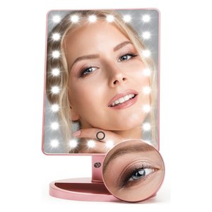 The Beauty Specialists Makeup Mirror 16.8x27cm Led Lighted Rose Gold With Magnifying 10x Vanity Mirror - Product Image 4