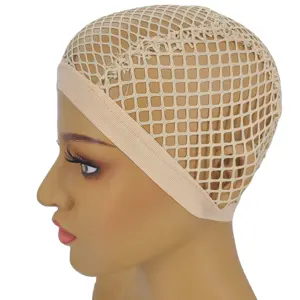 Оптовая продажа, плетеная сетка для волос, вязаная крючком шапочка для женских париков, сетчатая купольная шапочка для изготовления париков